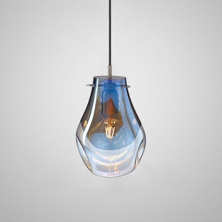 Suspension design en verre de forme goutte d'eau déformée