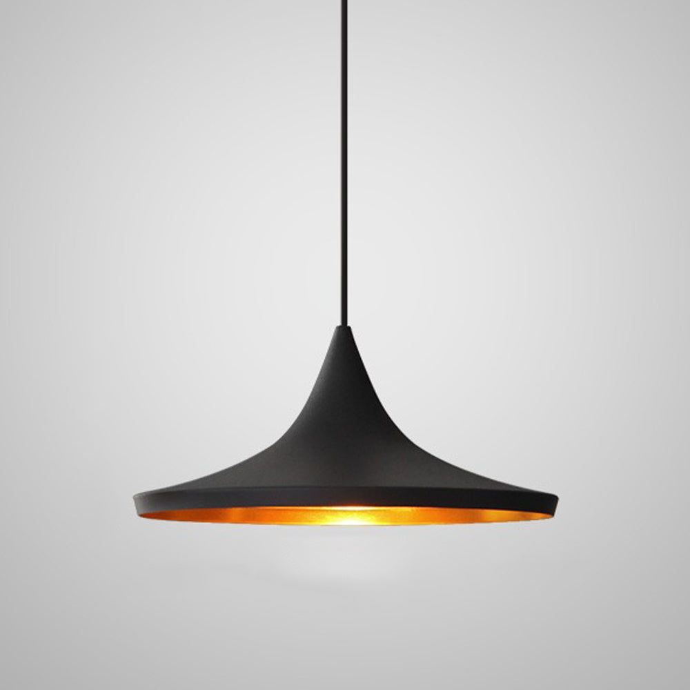 Suspension design industrielle métal noir et cuivre