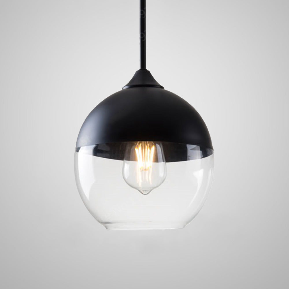 Suspension design noir et verre industrielle