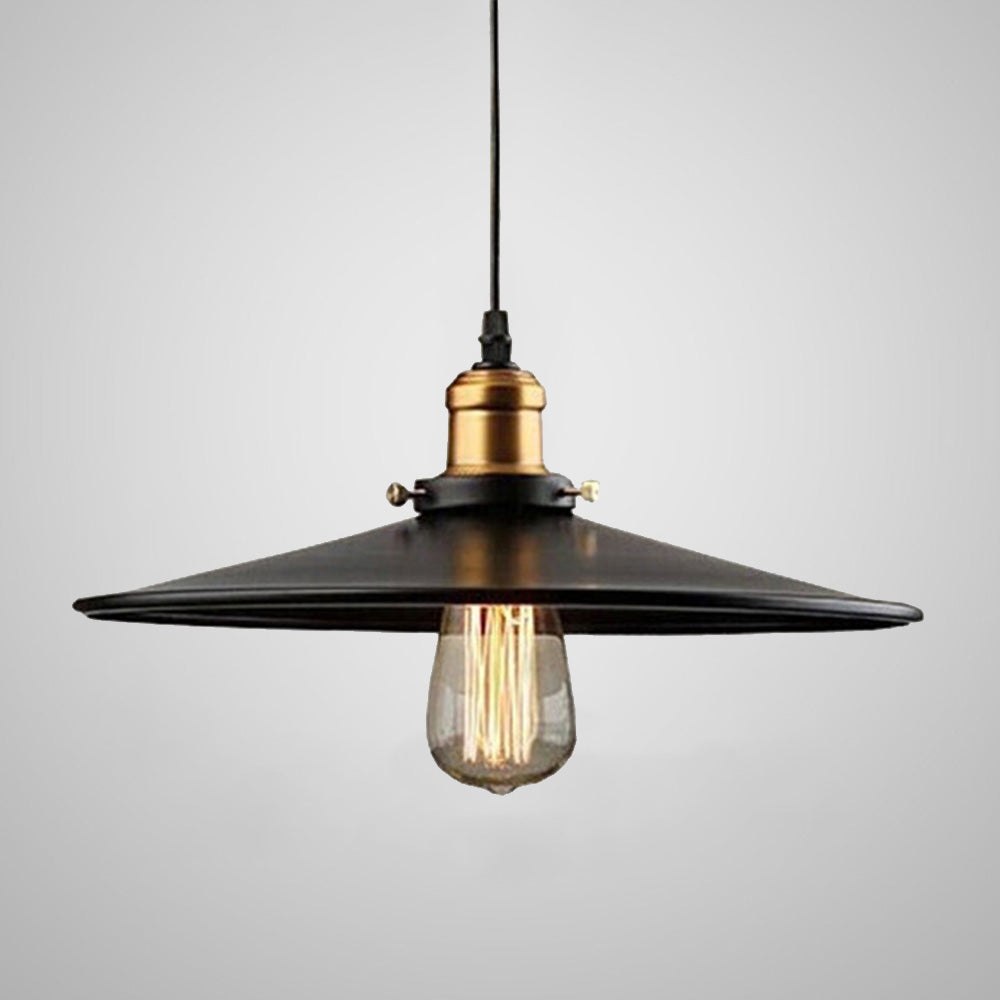 Suspension industrielle style vintage edison noire