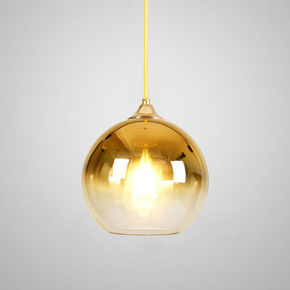 Suspension LED design en forme de boule en verre