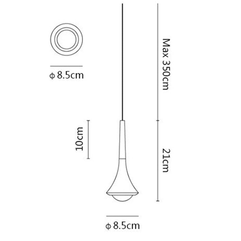 Suspension LED design en forme de goutte d'eau