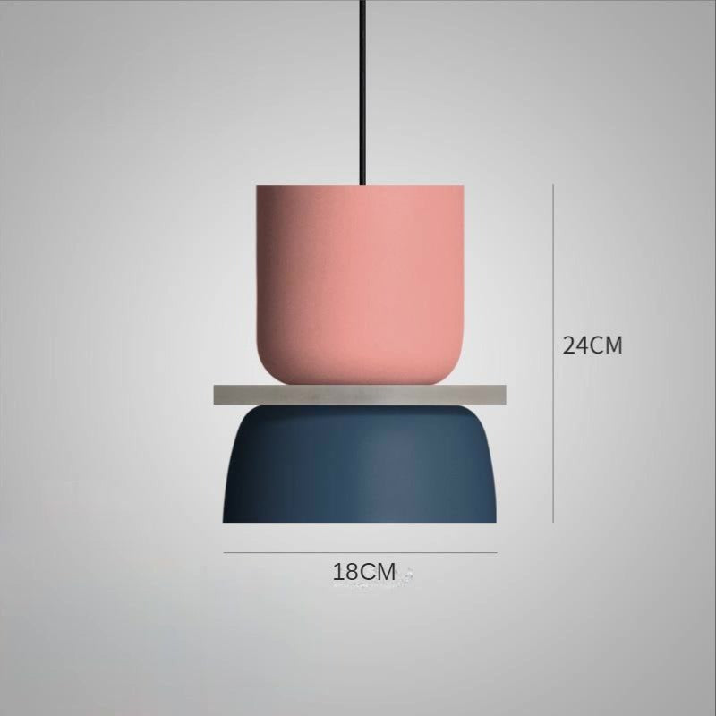 Suspension LED design macaron colorée