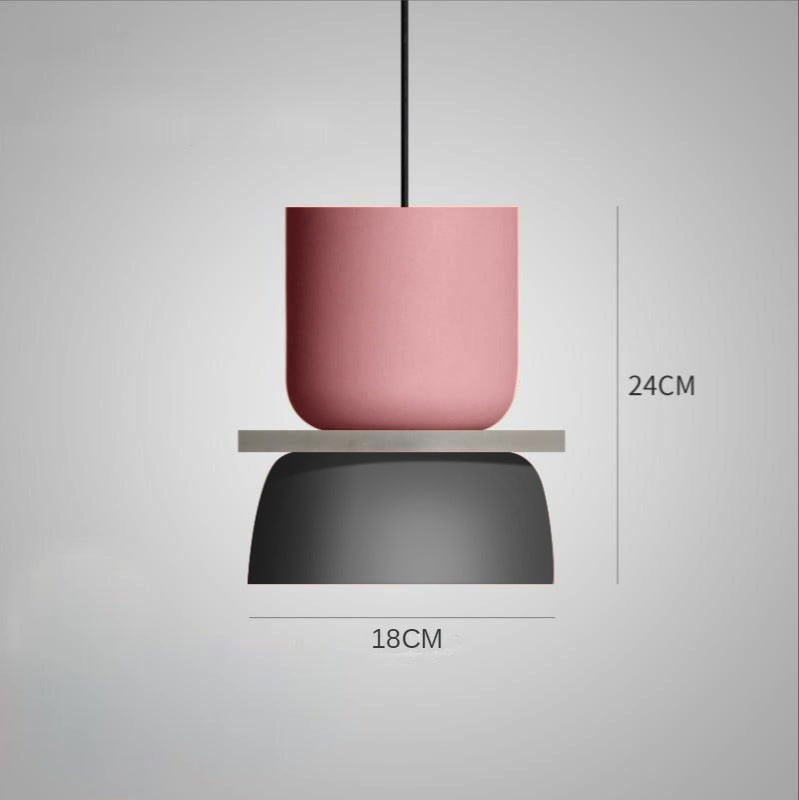 Suspension LED design macaron colorée