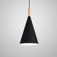 Suspension scandinave bois en forme de cone coloré