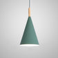 Suspension scandinave bois en forme de cone coloré