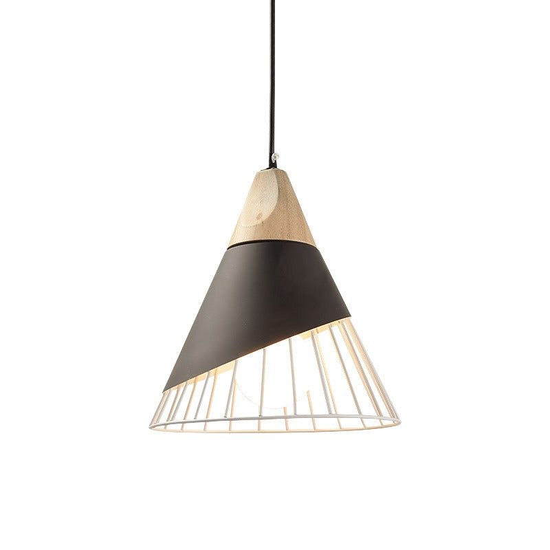 Suspension scandinave bois et métal style industriel