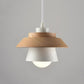 Suspension scandinave industrielle bois noir ou blanc