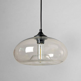 Suspension vintage bulle en verre colorée