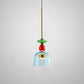 Suspension vintage en verre en couleur bonbon